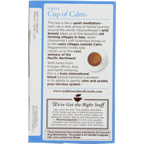 Organic Cup of Calm Caffeine Free Herbal Tea 16 Tea Bags