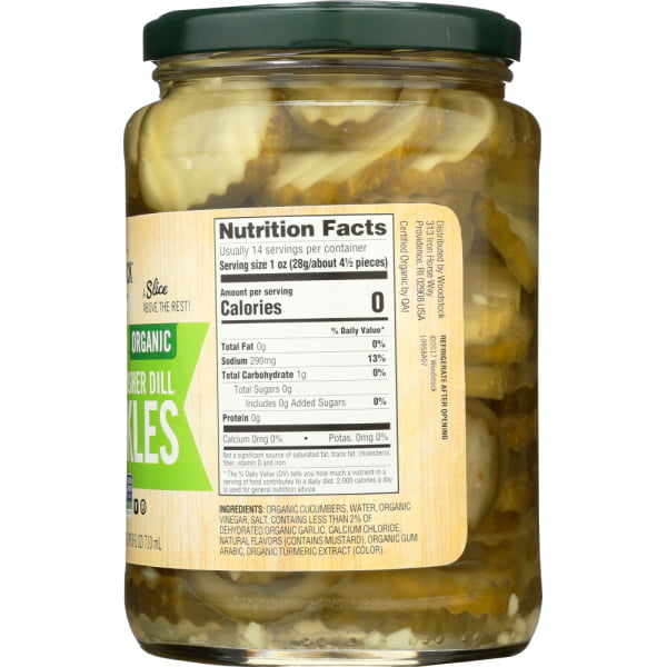 Organic Kosher Sliced Dill Pickles