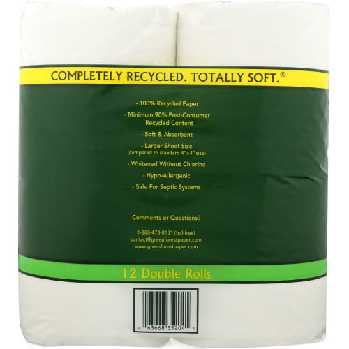 Bath Tissue White 12 Double Ply Rolls 352 Sheets