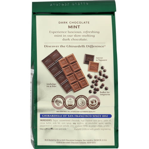 Dark Chocolate Squares White Mint