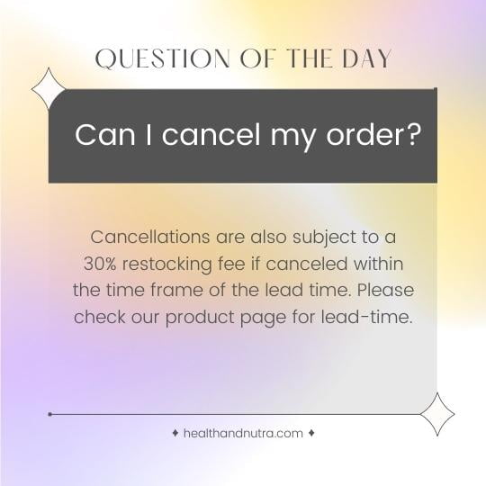 Order cancellation policy