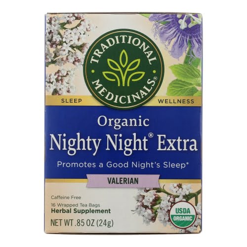 Relaxation Teas Organic Nighty Night Valerian Caffeine Free 16 Tea Bags