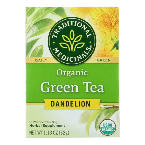 Organic Green Tea Dandelion 16 Tea Bags