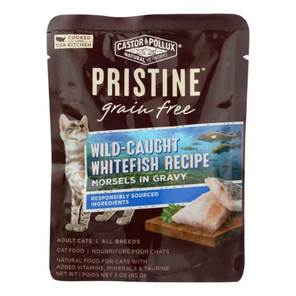 Cat Food Can Pristine Grain Free Whitefish Morsel