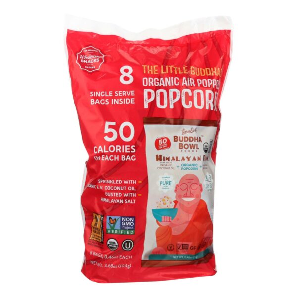 Himalayan Pink Salt Organic Popcorn 8 Snack Pack