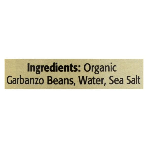 Beans Garbanzo Canned Organic