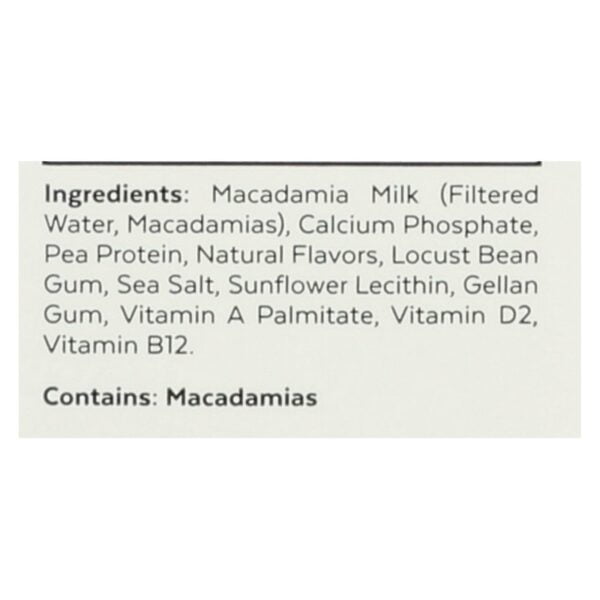 Unsweetened Vanilla Macadamia Milk