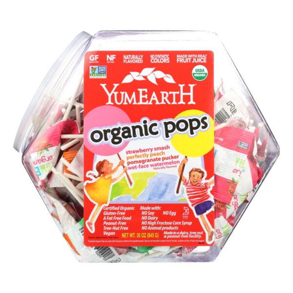 Organic Lollipops Counter Top Bin Assorted