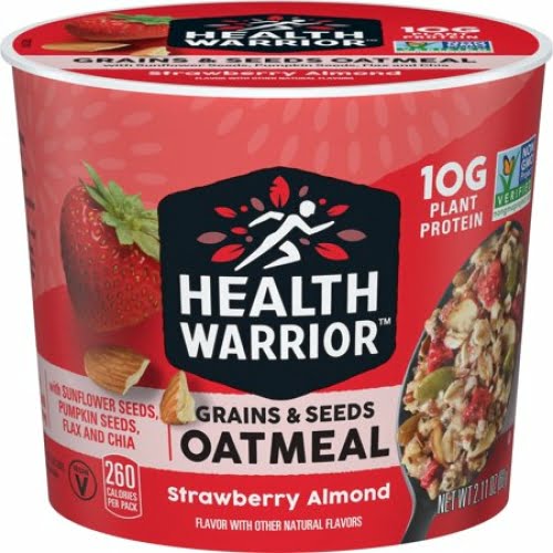 Best Oatmeal Cup Strawberry Almond - Case of 12-2.11 OZ